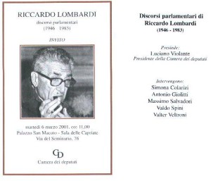 Discorsi parlamentari di Riccardo Lombardi
