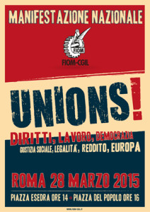 fiom 28 marzo 2015 roma Unions!