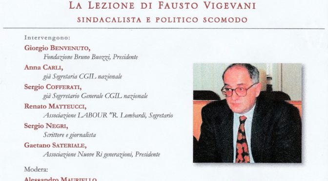 11 gennaio 2021: “La lezione di Fausto Vigevani”